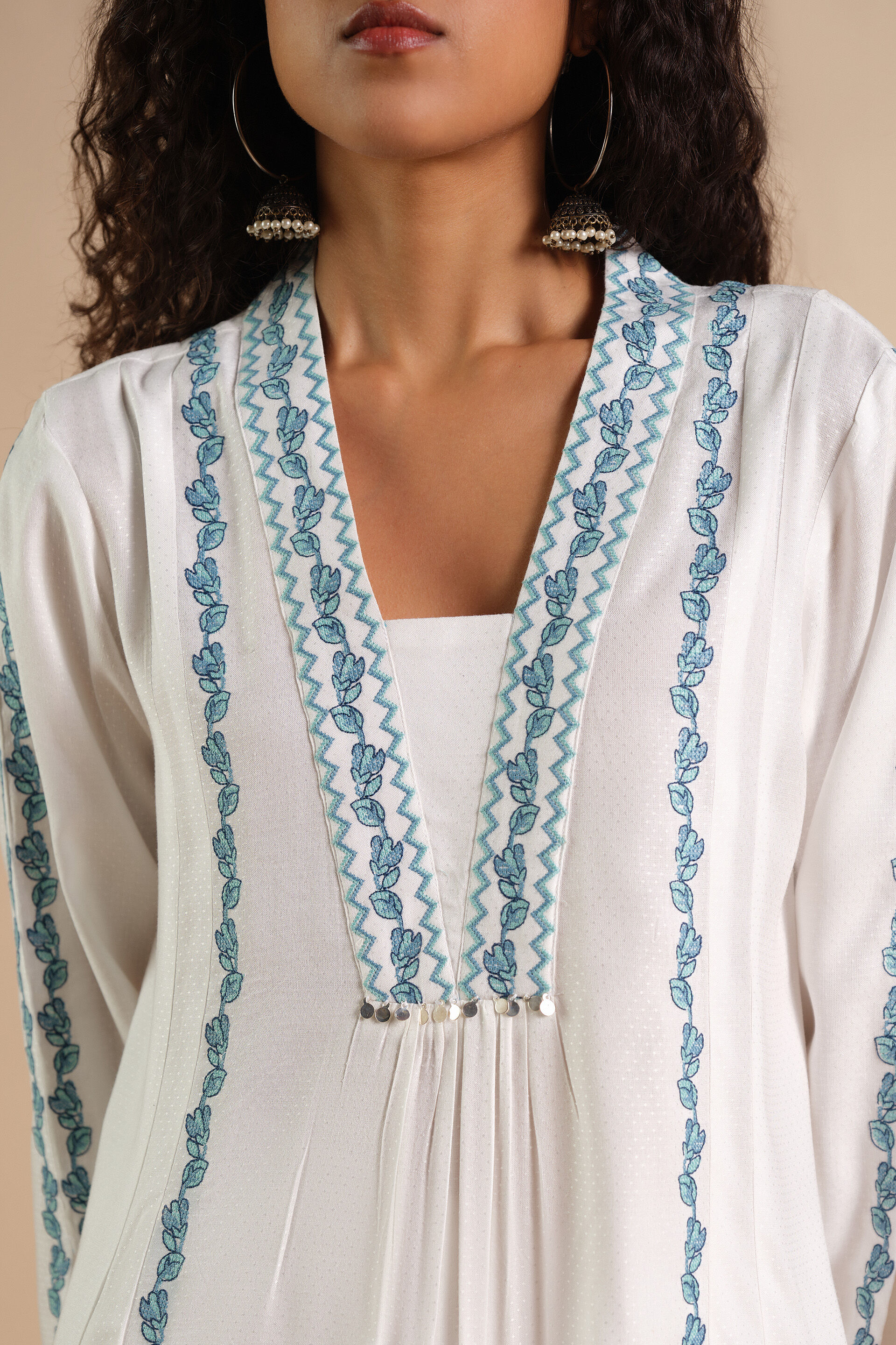 Summer Noor Kurta Set, White, image 4